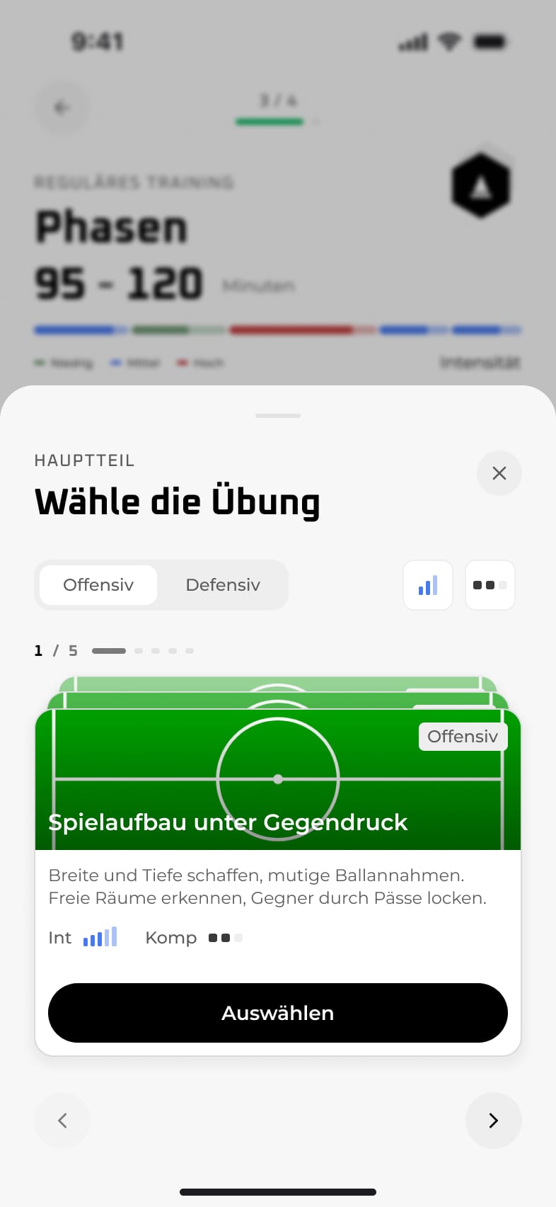 SMARTCOACH App – Übungsauswahl