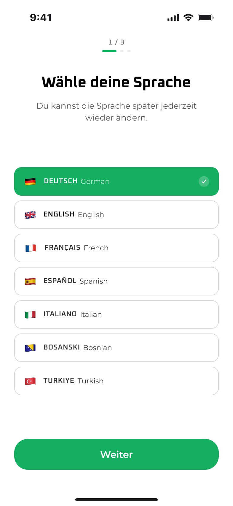 SMARTCOACH App – Mehrsprachig
