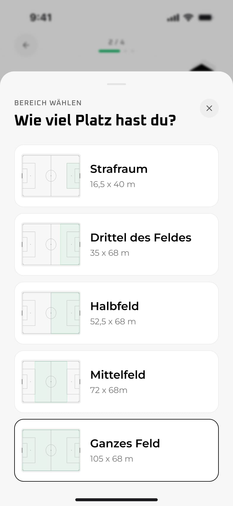 SMARTCOACH App – Platzbereich