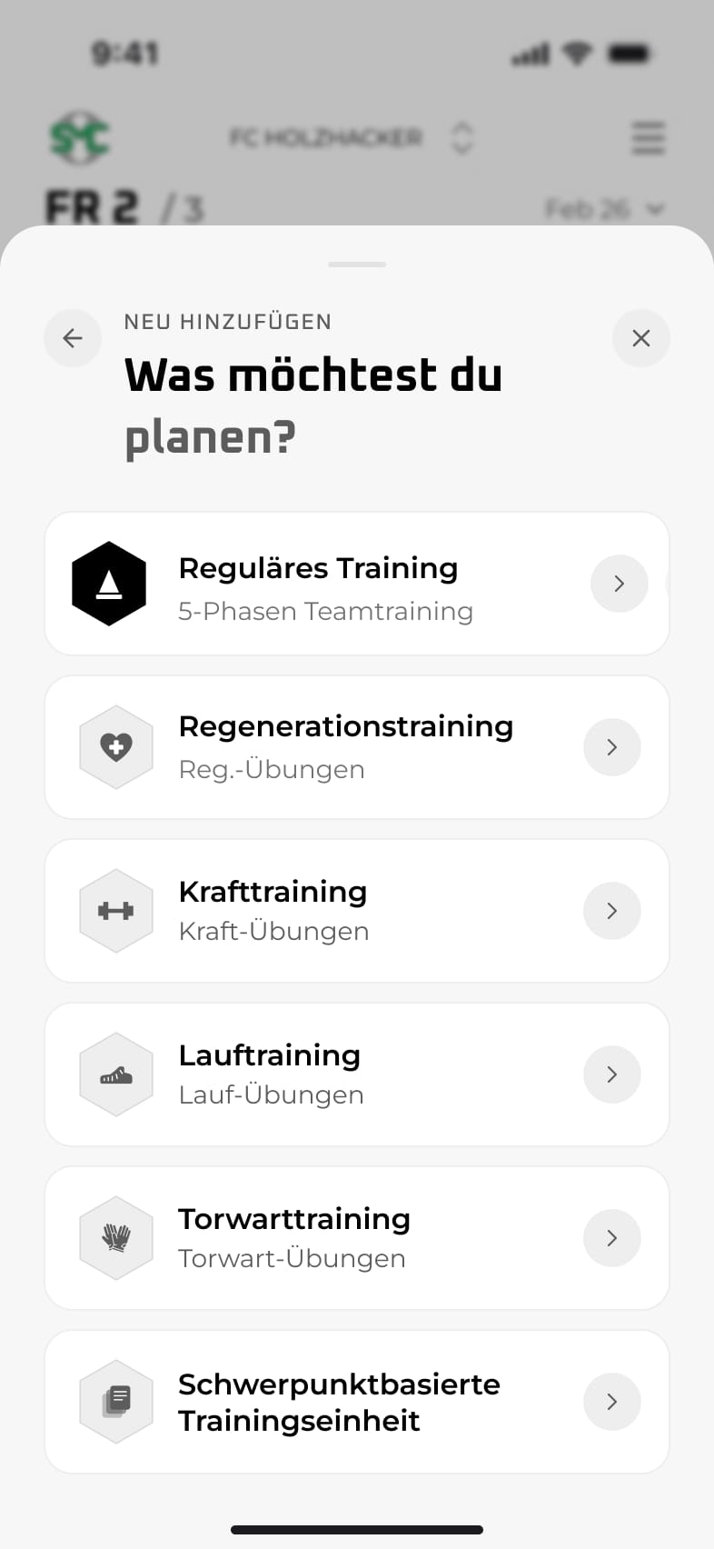 SMARTCOACH App – Trainingsart